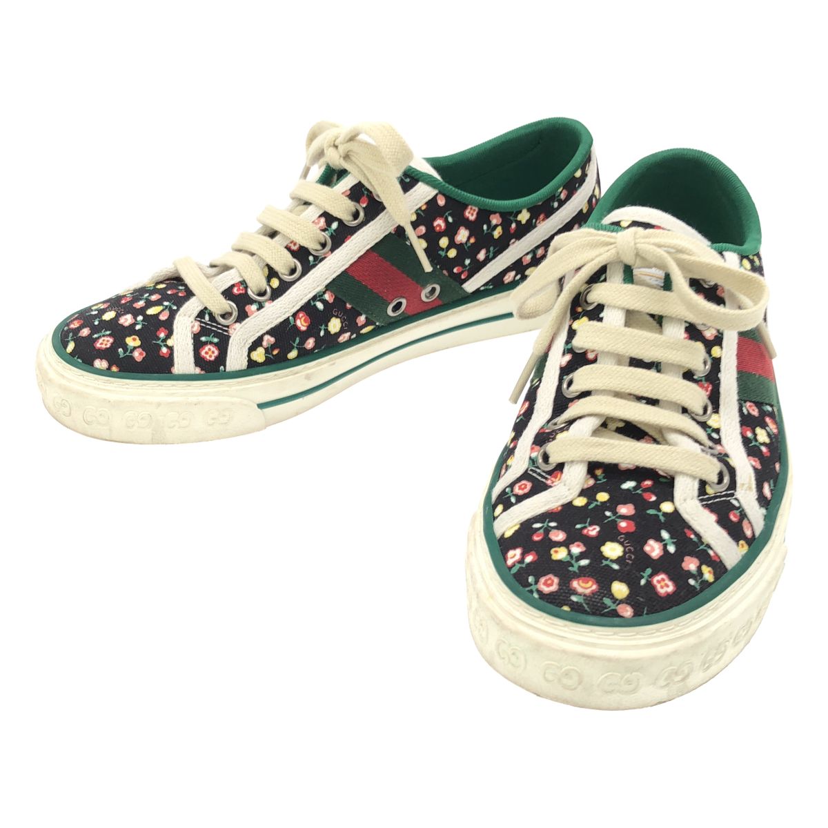 GUCCI グッチ LIBERTY tennis1977 ローカットキャンバススニーカー グリーン 36