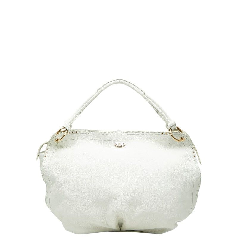 セリーヌ トートバッグ ホワイト レザー レディース CELINE【1-0267229】