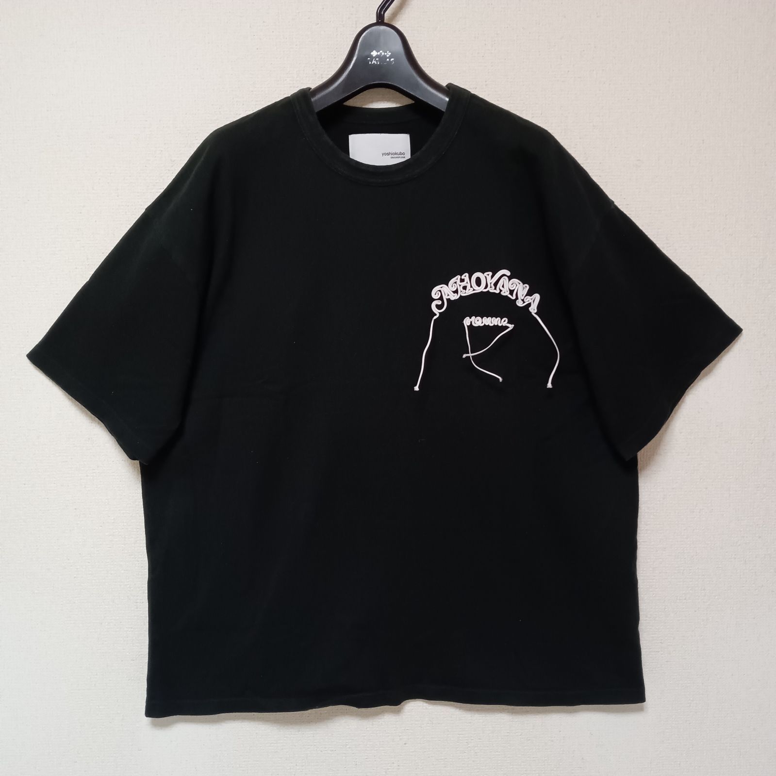 yoshiokuboヨシオクボTシャツ半袖ブラックサイズ3（メンズL-XL相当 
