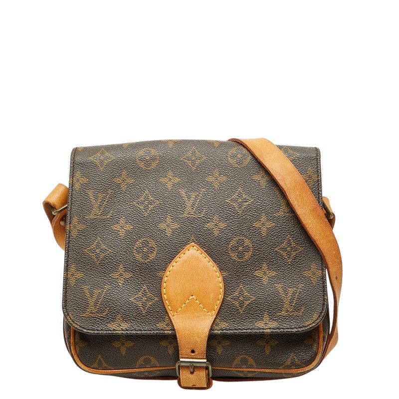 ルイ ヴィトン モノグラム カルトシエールMM 斜め掛け ショルダーバッグ M51253 ブラウン PVC レザー レディース LOUIS VUITTON【1-0268682】