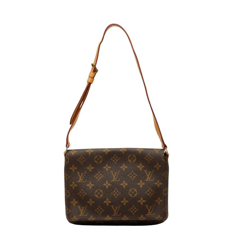 ルイ ヴィトン モノグラム ミュゼット タンゴ ショート ショルダーバッグ M51257 ブラウン PVC レザー レディース LOUIS VUITTON【1-0270171】