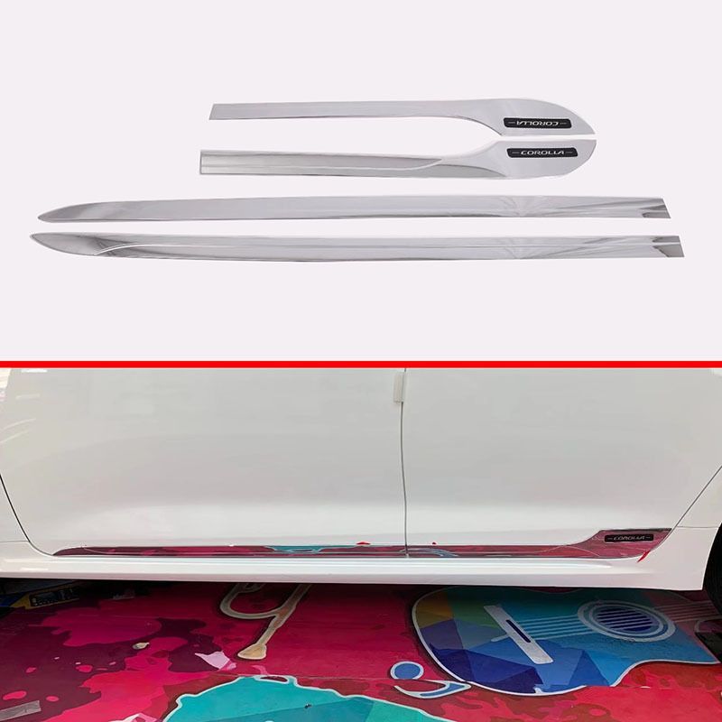 【送料無料】2019-2021 トヨタ カローラ 専用 ドアエッジモール ボディサイドプロテクター ドレスアップ カスタム クローム/ブラック選択可 傷防止 高級感UP 取付簡単 11,099円