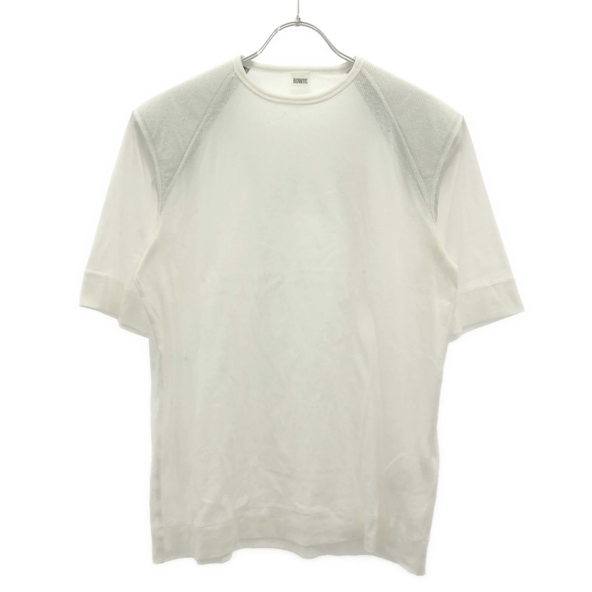 BOWTE バウト 26SS ORGANIC RIB DRY JERSEY PADDED SHOULDER-T Tシャツ 261-02-0002 ホワイト F
