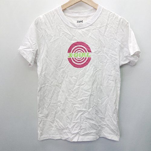 ◇ X-girl エックスガール 半袖 Tシャツ サイズ2 ホワイト レディース E 【1407180036635】
