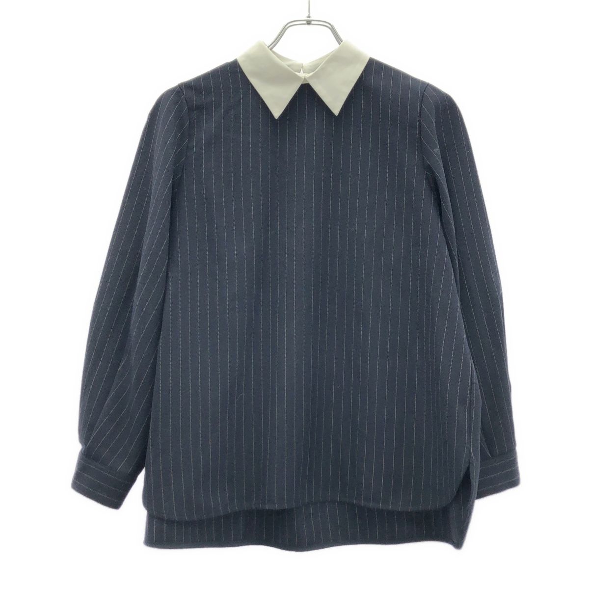 SINME シンメ 25AW クレリュックプルオーバー トップス SS17-16 ネイビー ホワイト M