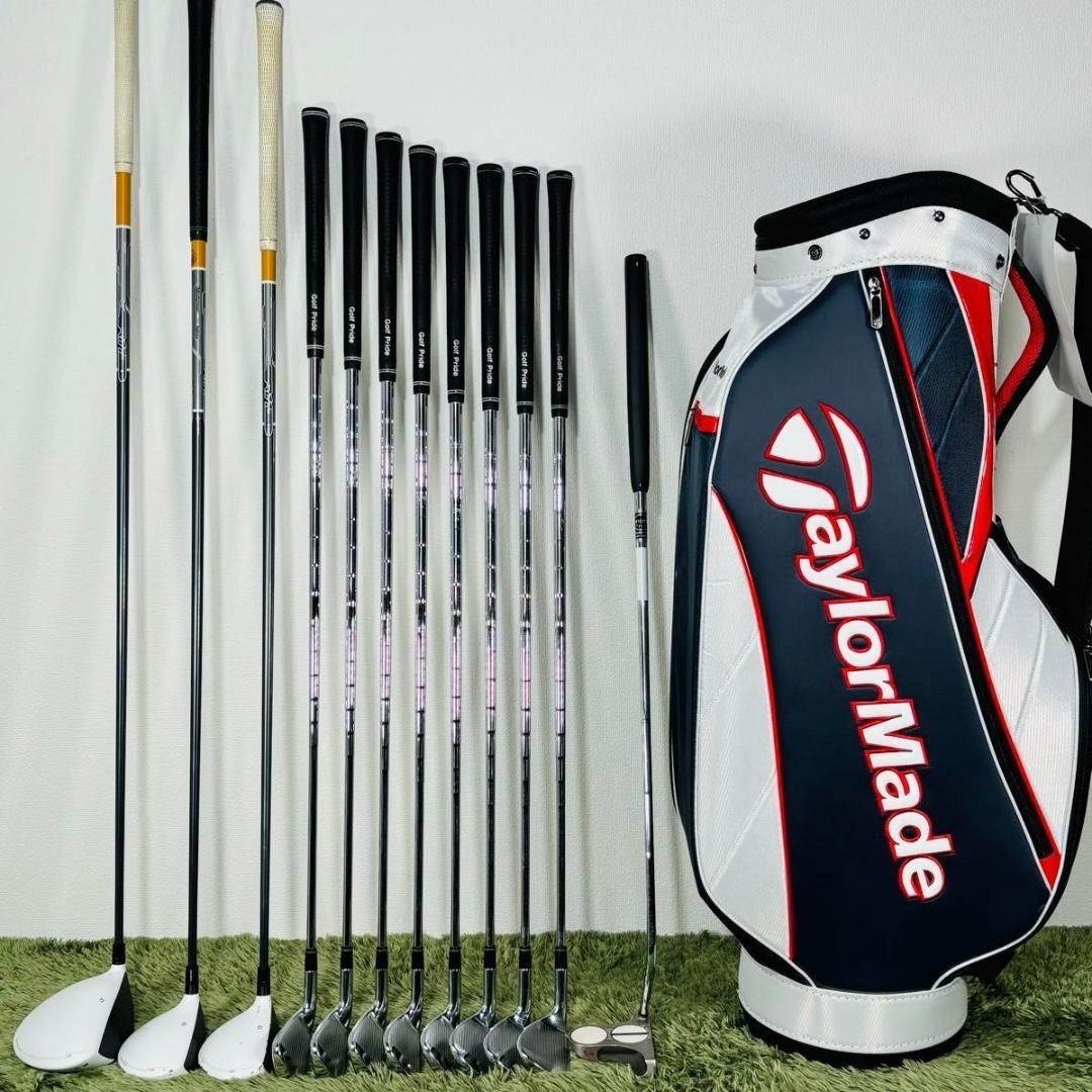 【中古】テーラーメイド オールR11 フルセット キャディバッグ付き 12本セット メンズゴルフ TaylorMade 右利き コースデビュー 新品キャディバッグ flex S