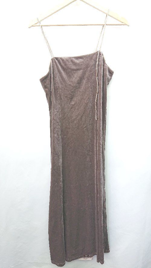 ◇ natural couture ナチュラルクチュール ノースリーブ ロング丈 ワンピース サイズF ブラウン系 レディース E 【1407180041059】