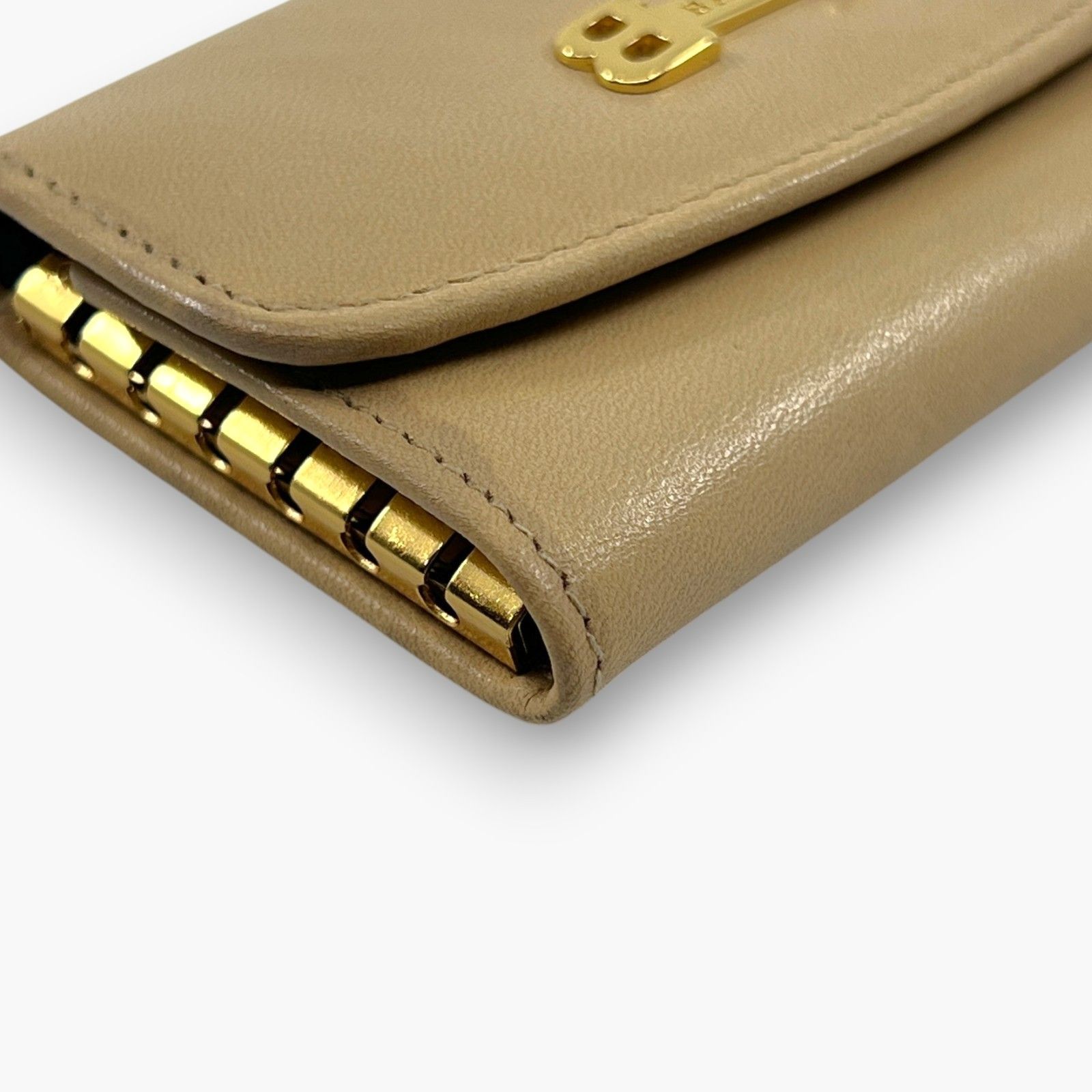 美品】BALLY バリー キーケース 6連 レザー ベージュ イタリア製
