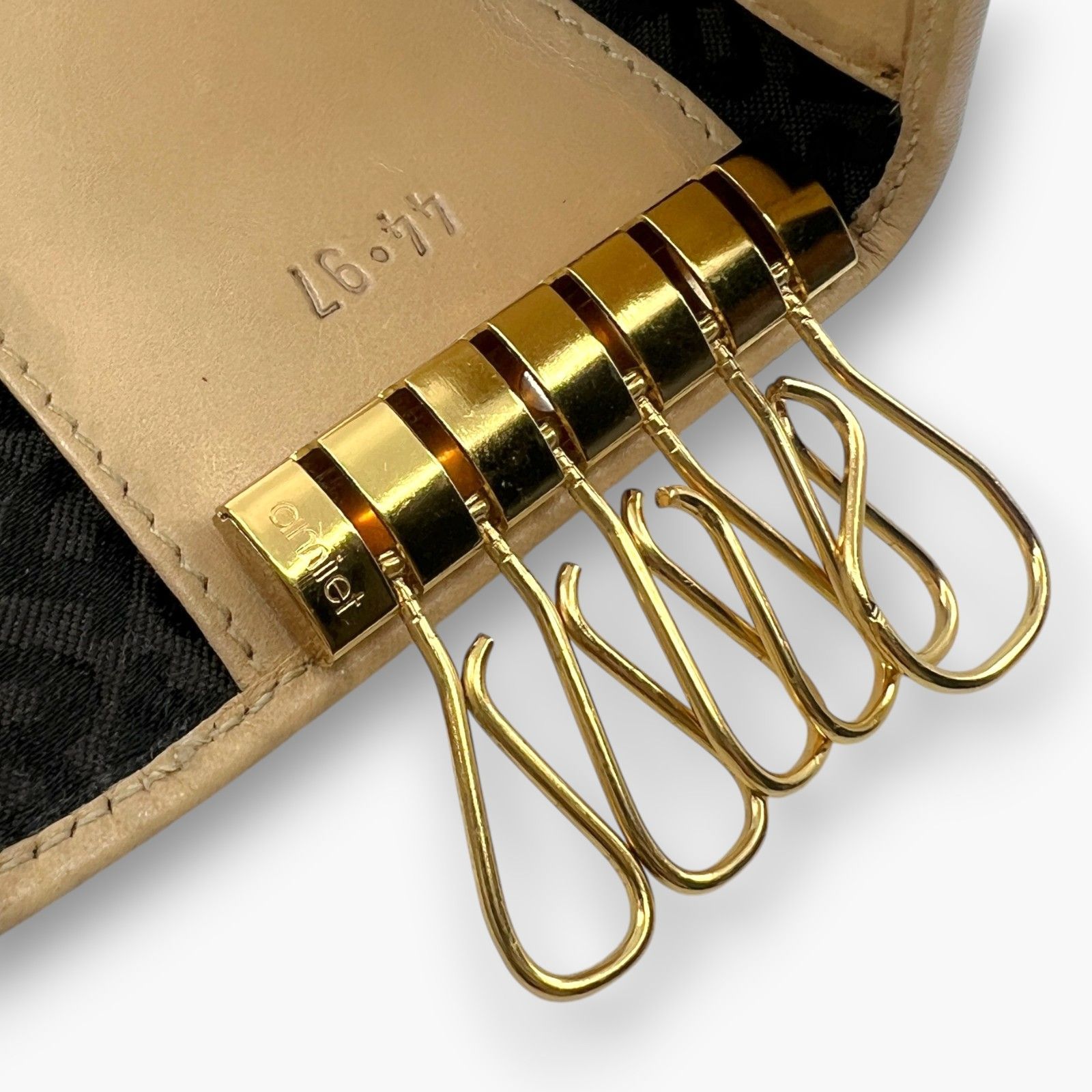 美品】BALLY バリー キーケース 6連 レザー ベージュ イタリア製