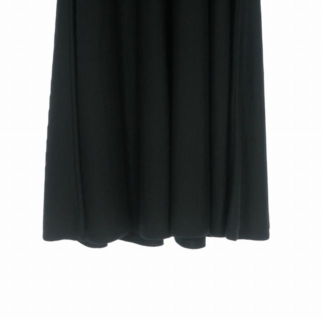美品★Drawerドゥロワー パフスリーブニットワンピース ウール ブラック2 ドゥロワー Drawer タートルネック パフスリーブニットワンピース