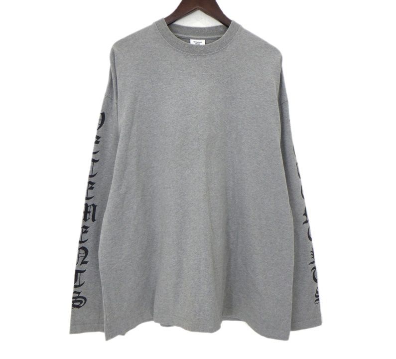 ヴェトモン VETEMENTS 【 UAH21TR526 Gothic Font Long sleeve 】 ゴシック ロゴ ロングスリーブ Tシャツ カットソー 50058