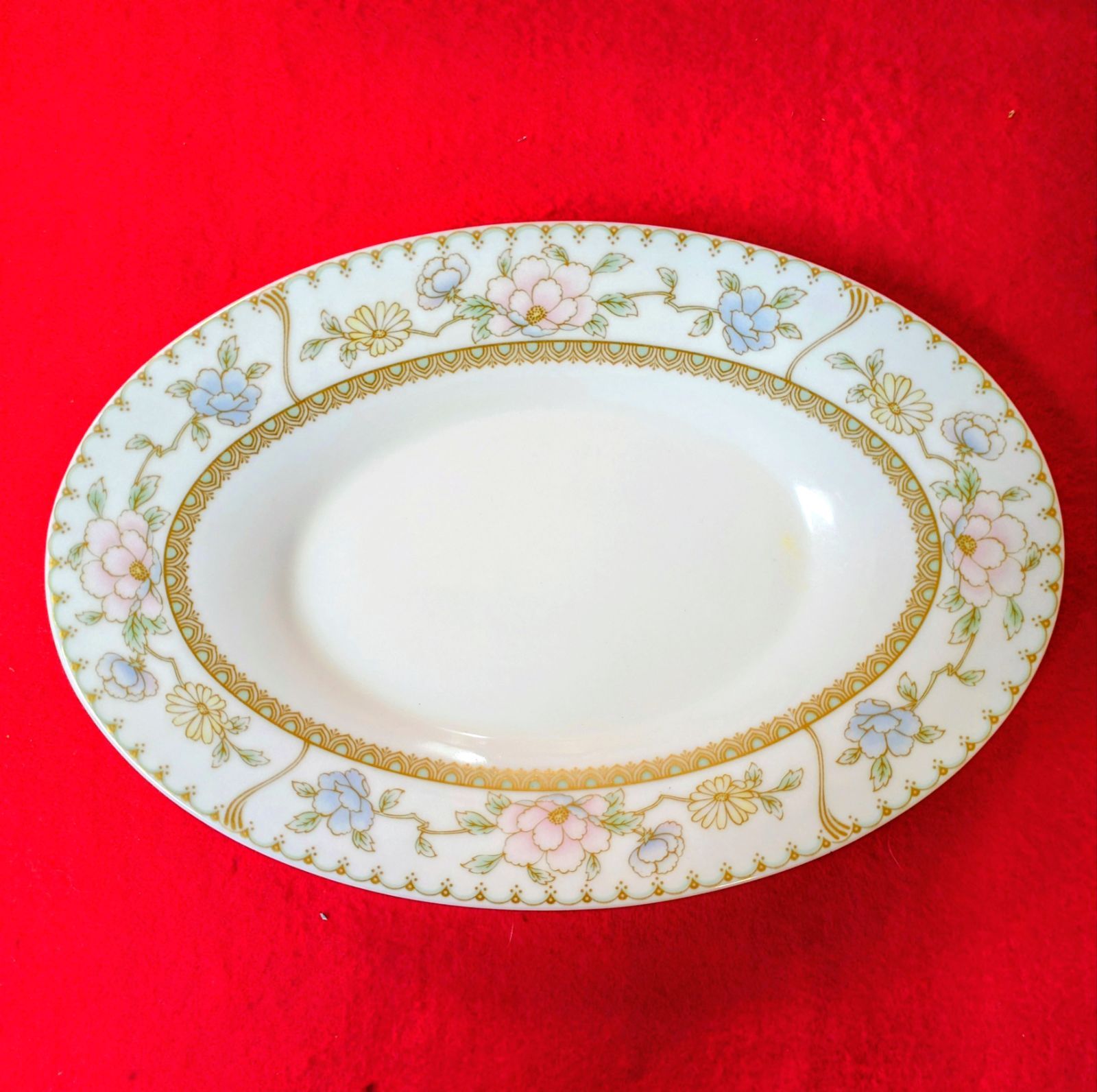 希少品】ノリタケ オールドノリタケ工芸品お皿 オーバルプレート