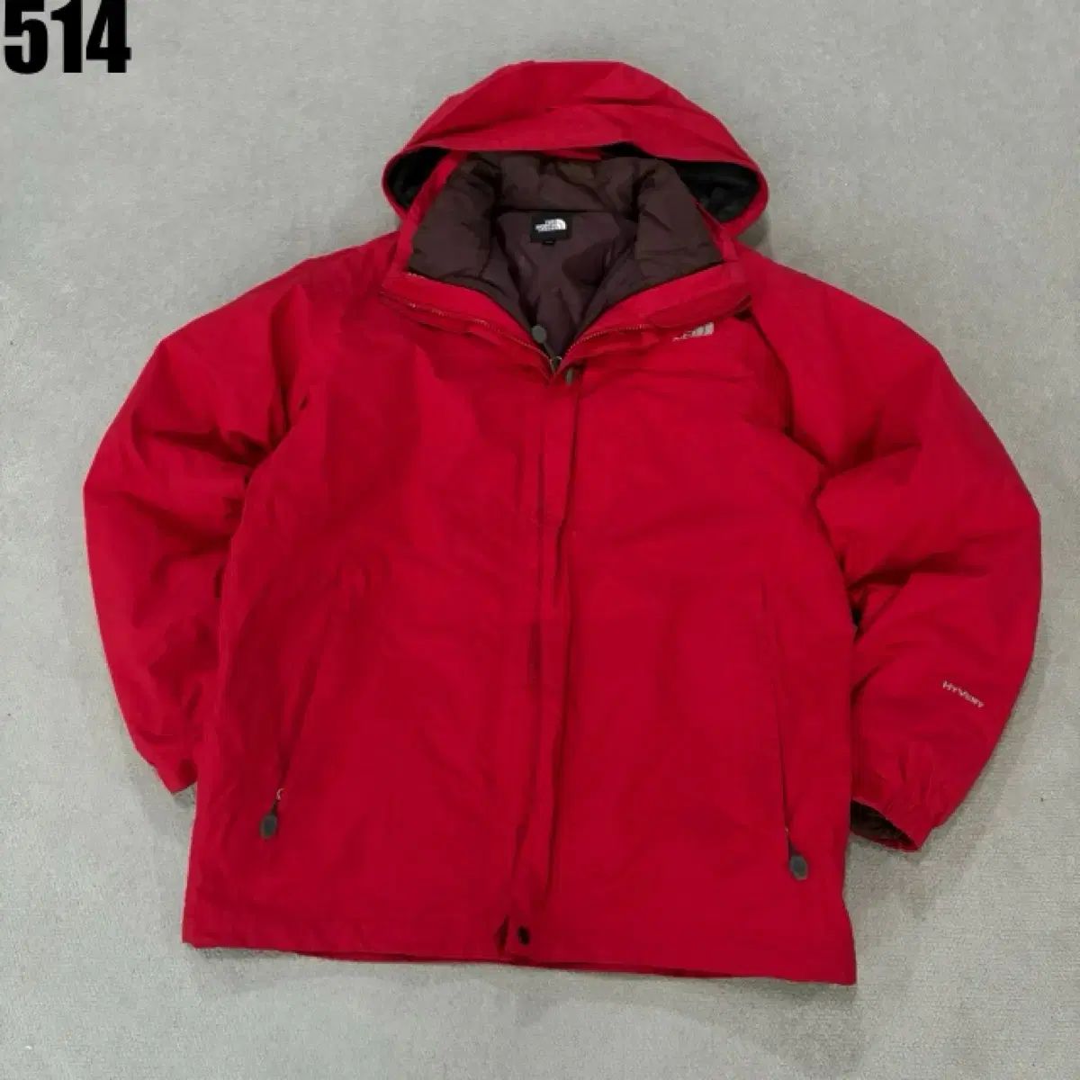 THE NORTH FACE ザノースフェイス HYVENT レッド ウィンドブレーカー WHO フード ジャケット