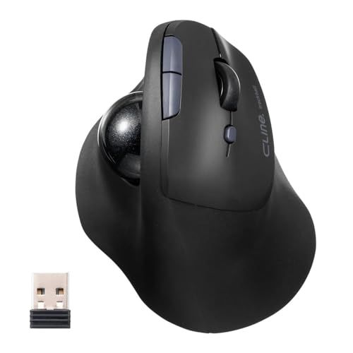 サンワダイレクト トラックボール エルゴノミクス マウス 静音 無線 Bluetooth 2.4GHz 【戻る/進むボタン搭載】 充電式 400-MAWBTTB190BK shu aad22bdc