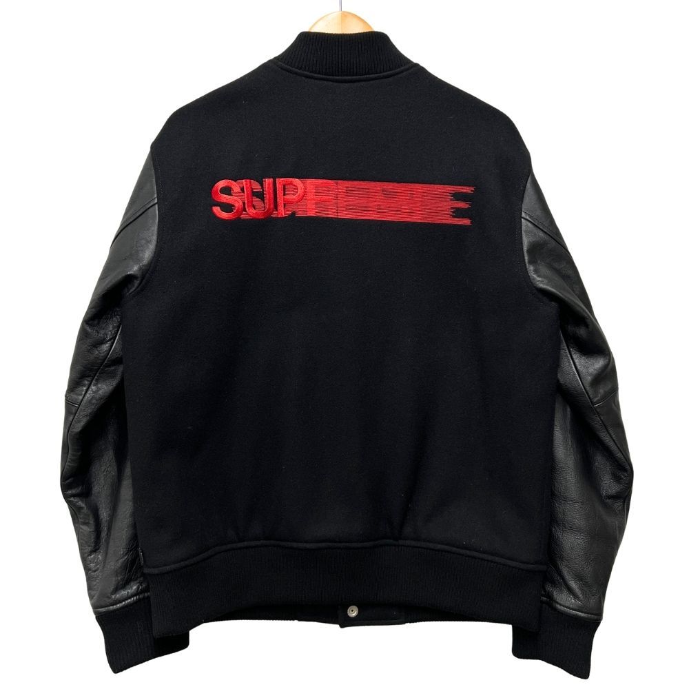 SUPREME シュプリーム Motion Logo Varsiry Jacket モーション ロゴ 刺繍 スタジャン ブラック サイズ M 正規品 / 55063 SUPREME シュプリーム Motion Logo Varsiry Jacket モーション ロゴ