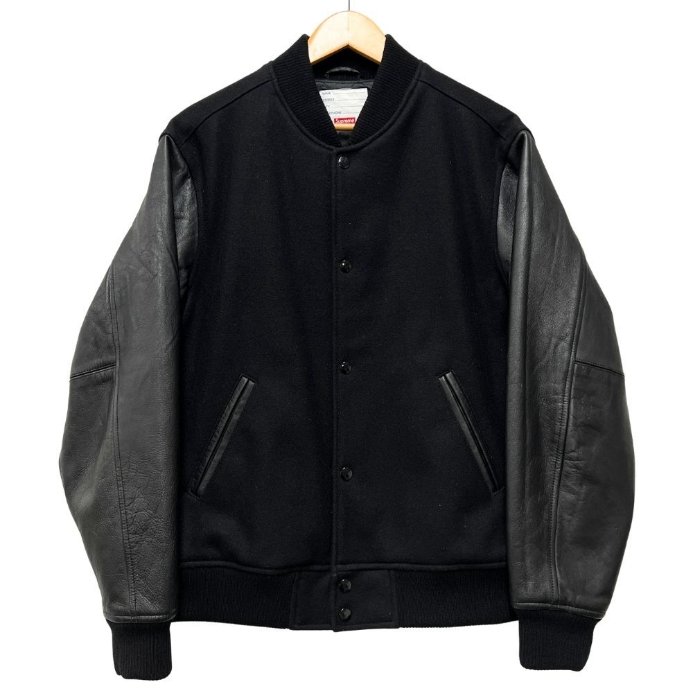 SUPREME シュプリーム Motion Logo Varsiry Jacket モーション ロゴ 刺繍 スタジャン ブラック サイズ M 正規品 / 55063 SUPREME シュプリーム Motion Logo Varsiry Jacket モーション ロゴ