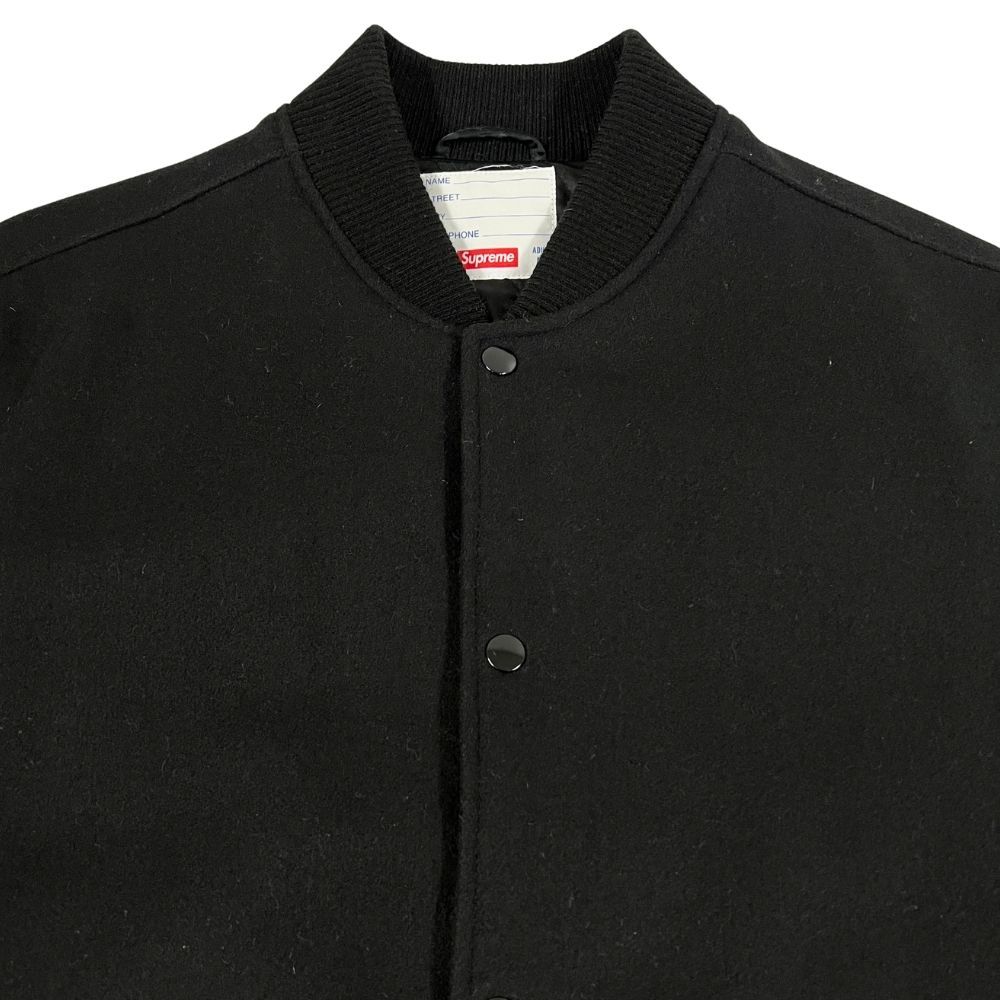 SUPREME シュプリーム Motion Logo Varsiry Jacket モーション ロゴ 刺繍 スタジャン ブラック サイズ M 正規品 / 55063 SUPREME シュプリーム Motion Logo Varsiry Jacket モーション ロゴ