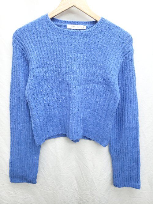 ◇ MOUSSY マウジー 長袖 ニット セーター サイズFREE ブルー レディース P 【1407260035527】