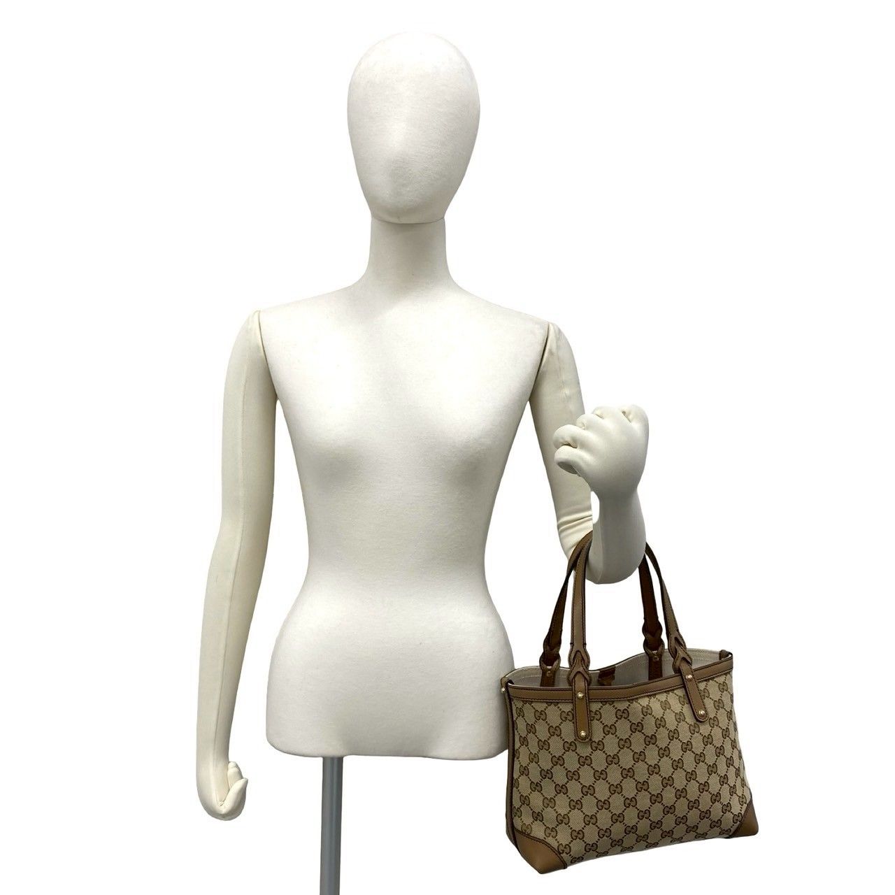 極 美品 ポーチ付 GUCCI グッチ GG キャンバス GG 柄 レザー 本革 
