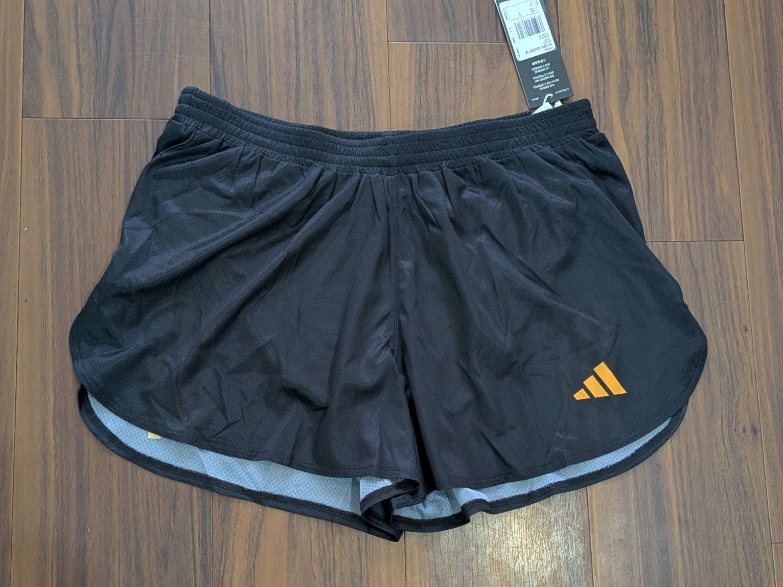 新品 adidas ADIZERO ランニング ショートパンツ ランパン 黒 L