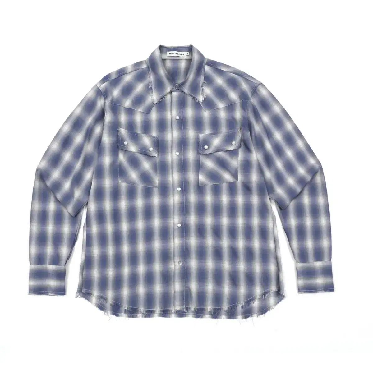 NOS COULEURS CHECK ウェスタン シャツ ブルー (2 サイズ)