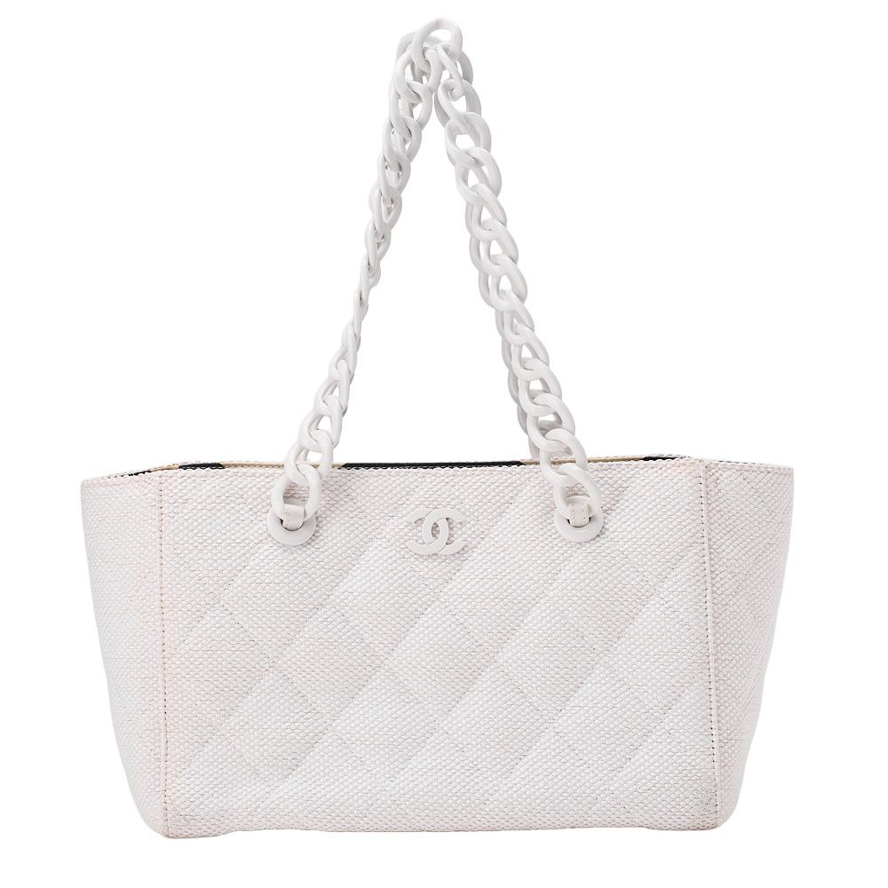 CHANEL シャネル マトラッセ ココマーク チェーントート ストロー 