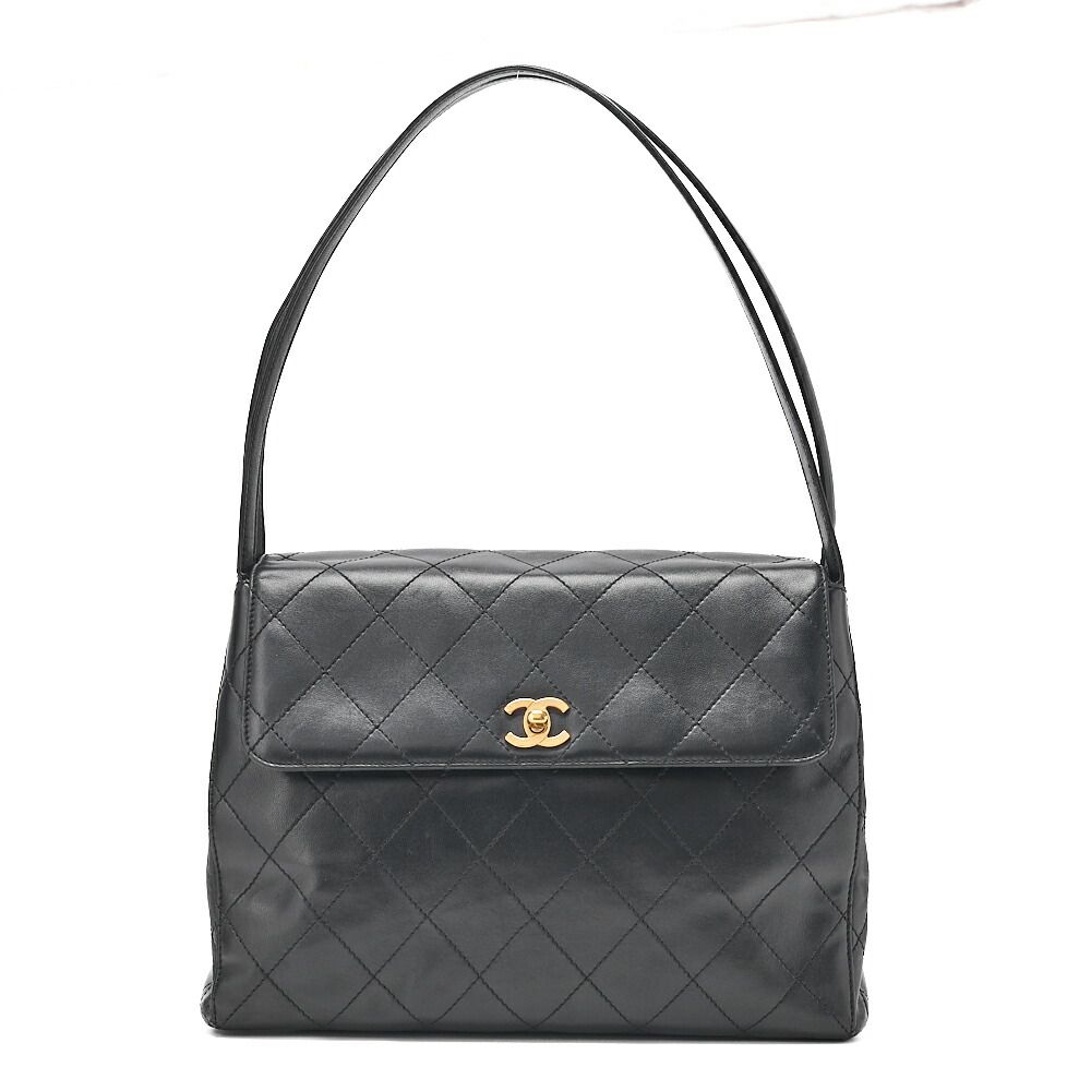 CHANEL シャネル ラムスキン マトラッセ ターンロック ワンショルダーバッグ ゴールド金具 レディースバッグ ブランド【中古】【送料無料】