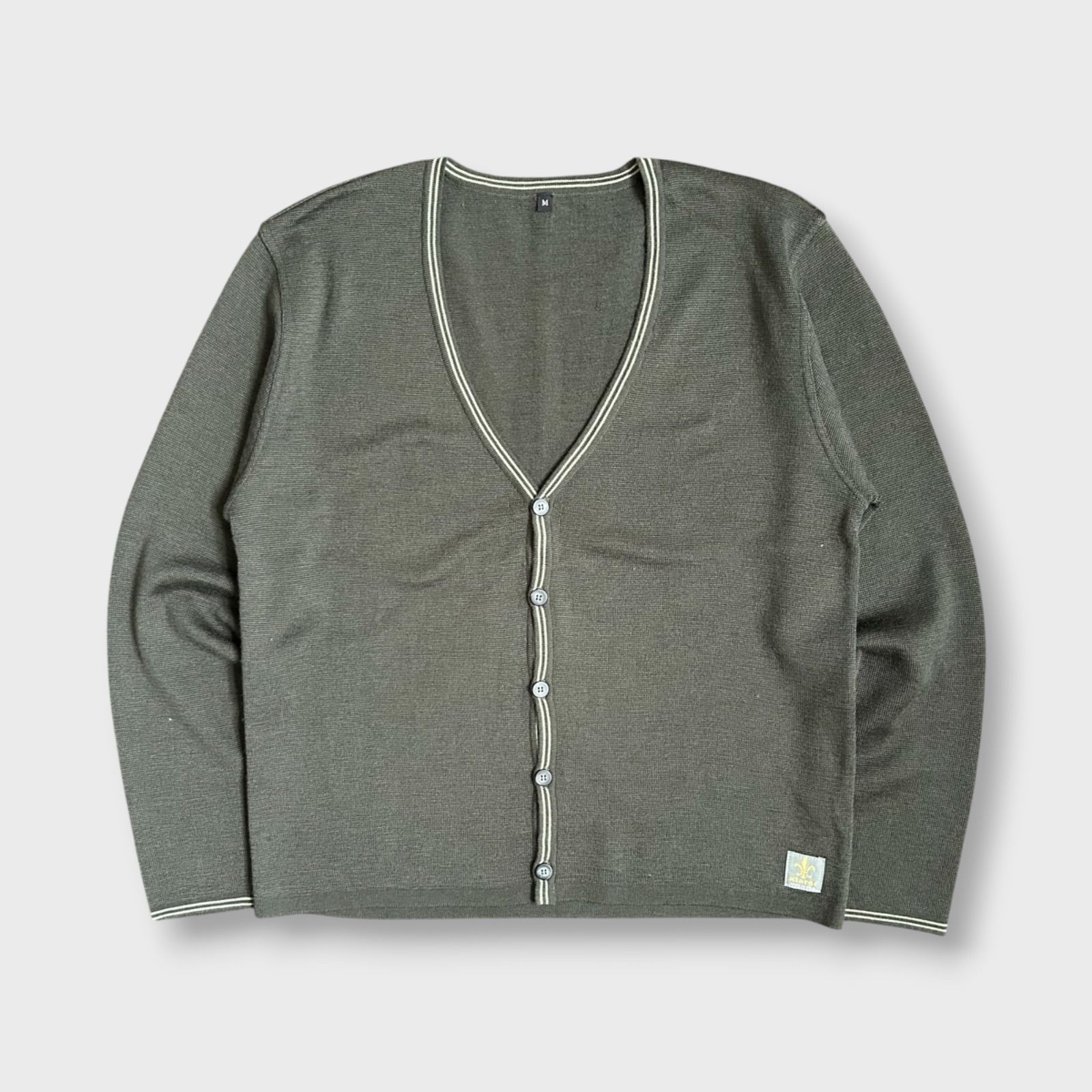 1990's x-large acryl×wool knit cardigan