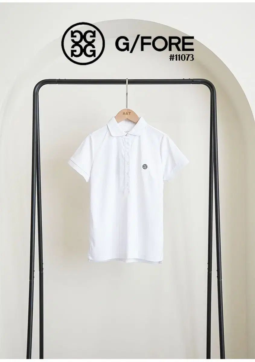 G FORE（ジーフォア） 刺繍 スモールロゴ 6ボタン KARA（カラ） 半袖