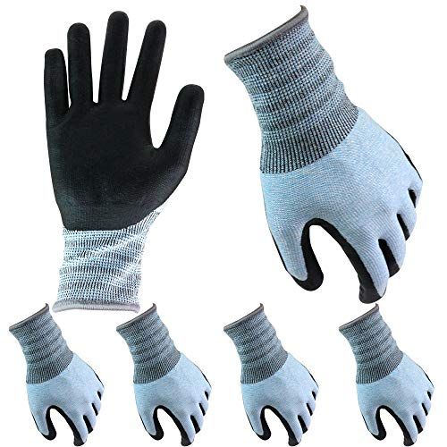☆新品☆富士手袋工業 25-12 メガトンパワー 耐切創 手袋 レベル5 作業用 防刃 背抜き 耐油 (5ペア、Mサイズ) 550cb207