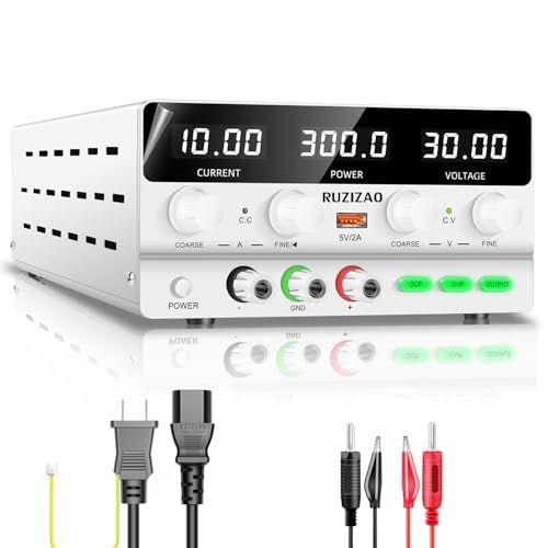 ☆新品☆安定化電源 30V 10A 300W 4桁電圧電流電力水平スクリーン表示 スイッチング電源 エンコーダ微調整粗調整 DC 可変直流安定化電源 電気制御機器 自動切替 高精度 低雑音直流電源 自動温度制御冷却 テスト 修理 研究 実験室 d94a762f
