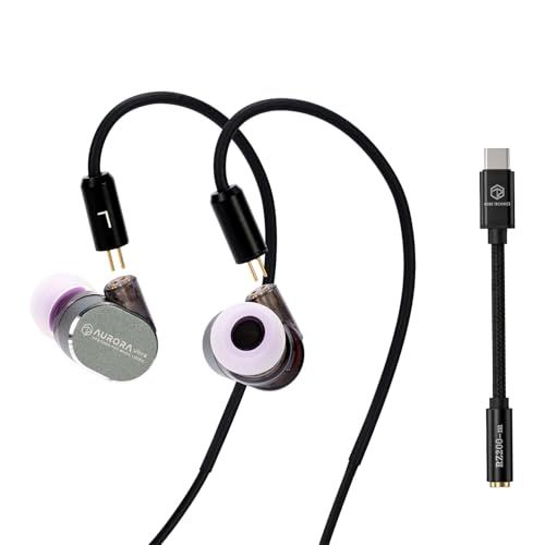 HiFiGo 有線イヤホン ゲーミングイヤホン イヤモニ ROSE Technics Aurora Ultra 1 Planar + 1Dynamic Driver カナル型 モニターイヤホン Type C-3.5mm変換アダプター付き DA 5db34cc0