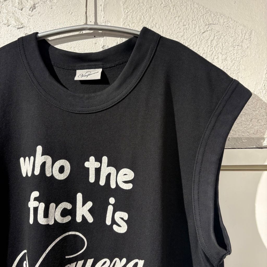 Vaquera ヴァケラ 25SS Who TF T-Shirt ノースリーブTシャツ VAQ09T027