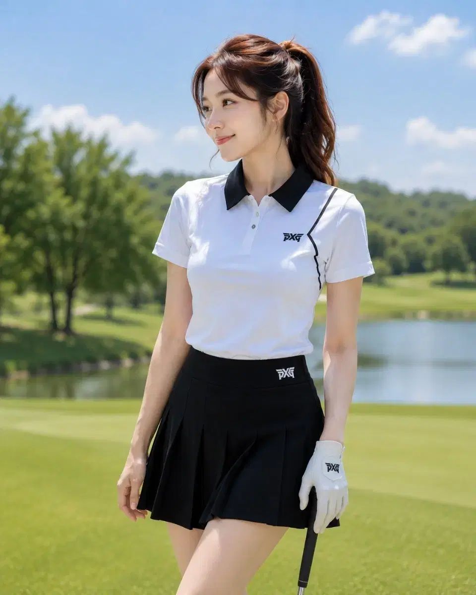 PXG ゴルフ レディース サイド KARA Tシャツ 半袖 90