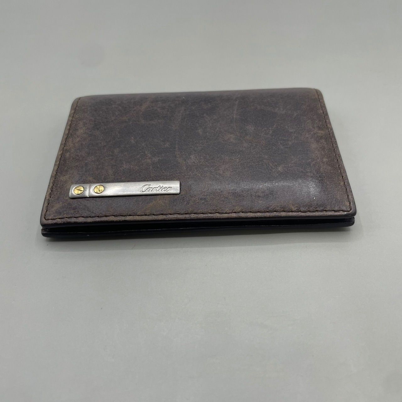 良品 Cartier カルティエ 名刺入れ カードケース サントス シルバー