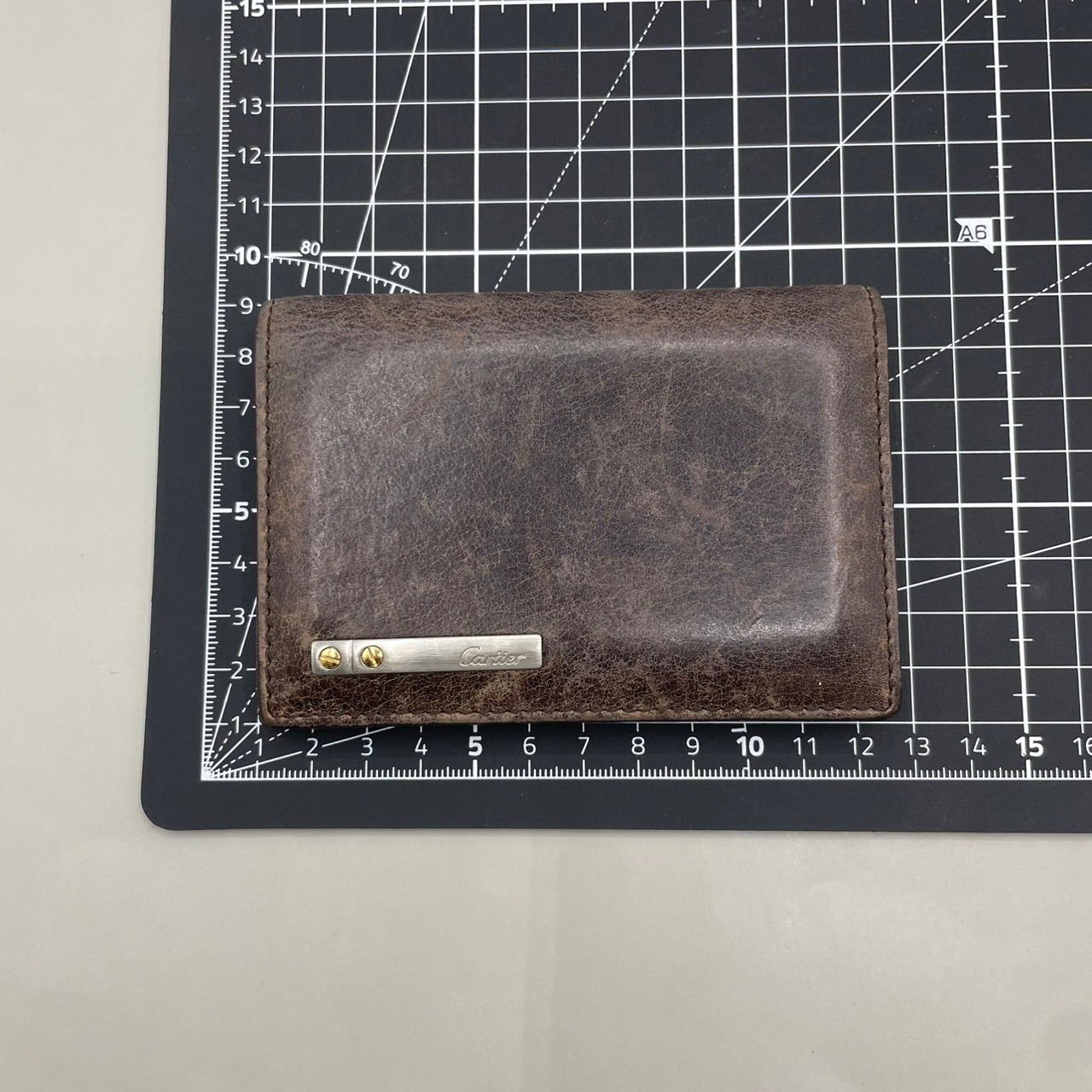 良品 Cartier カルティエ 名刺入れ カードケース サントス シルバー