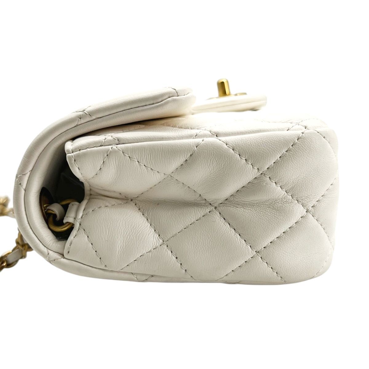 中古】 CHANEL シャネル ココボール ミニ フラップバッグ マトラッセ20 