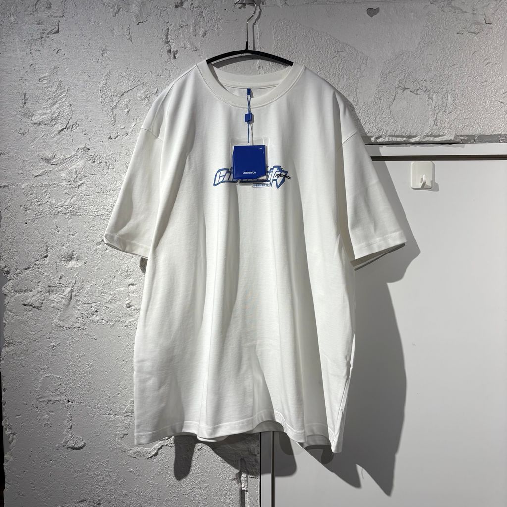 ADERERROR アーダーエラー 梅田阪急限定 プリントクルーネックTシャツ BO05FYTS0105OW ホワイト size:XL 【表参道B05】