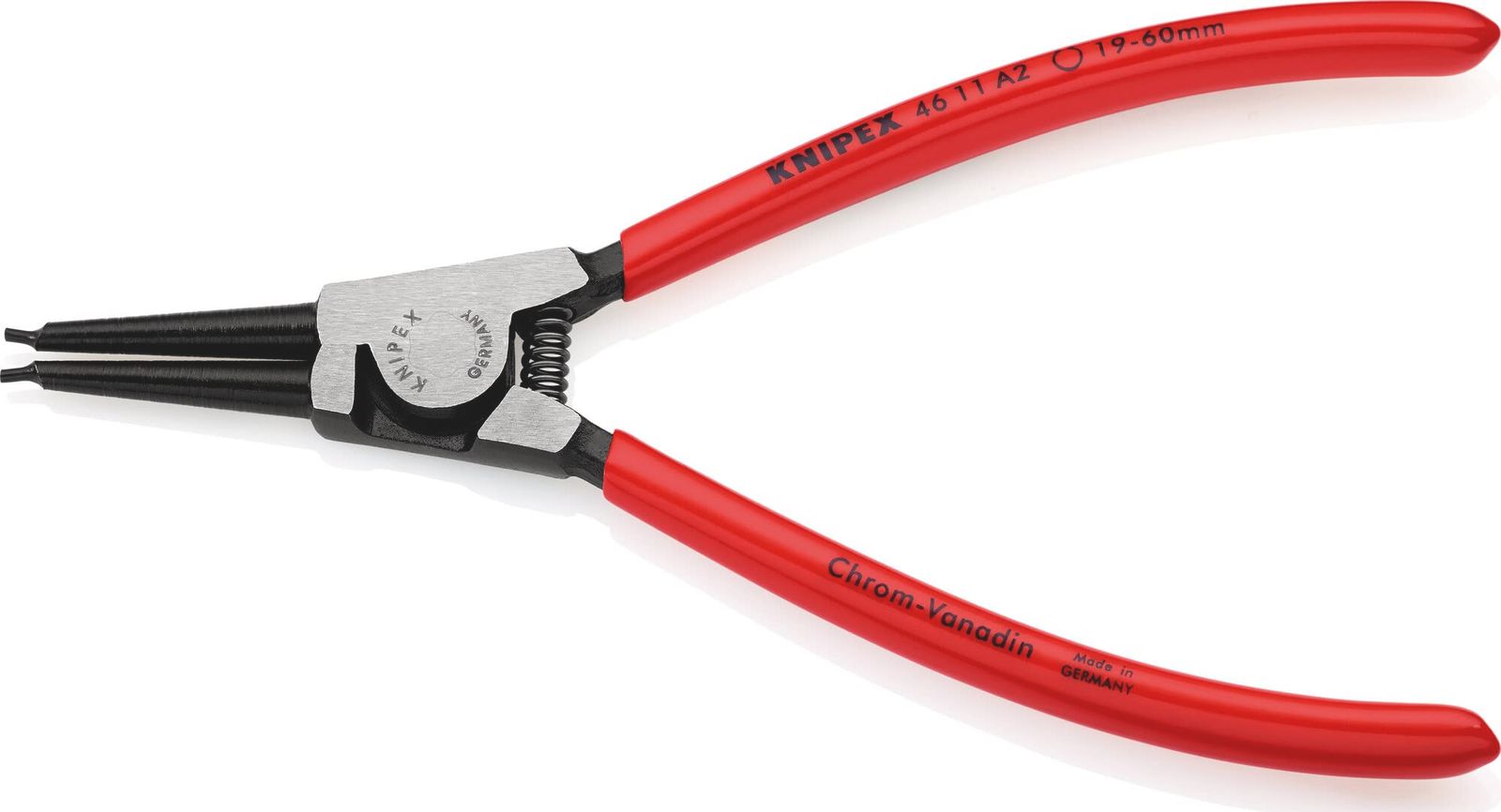 KNIPEX クニペックス 軸用スナップリングプライヤー 直型 19-60mm 4611-A2(沖縄・離島の方発送不可）) 82a191ac