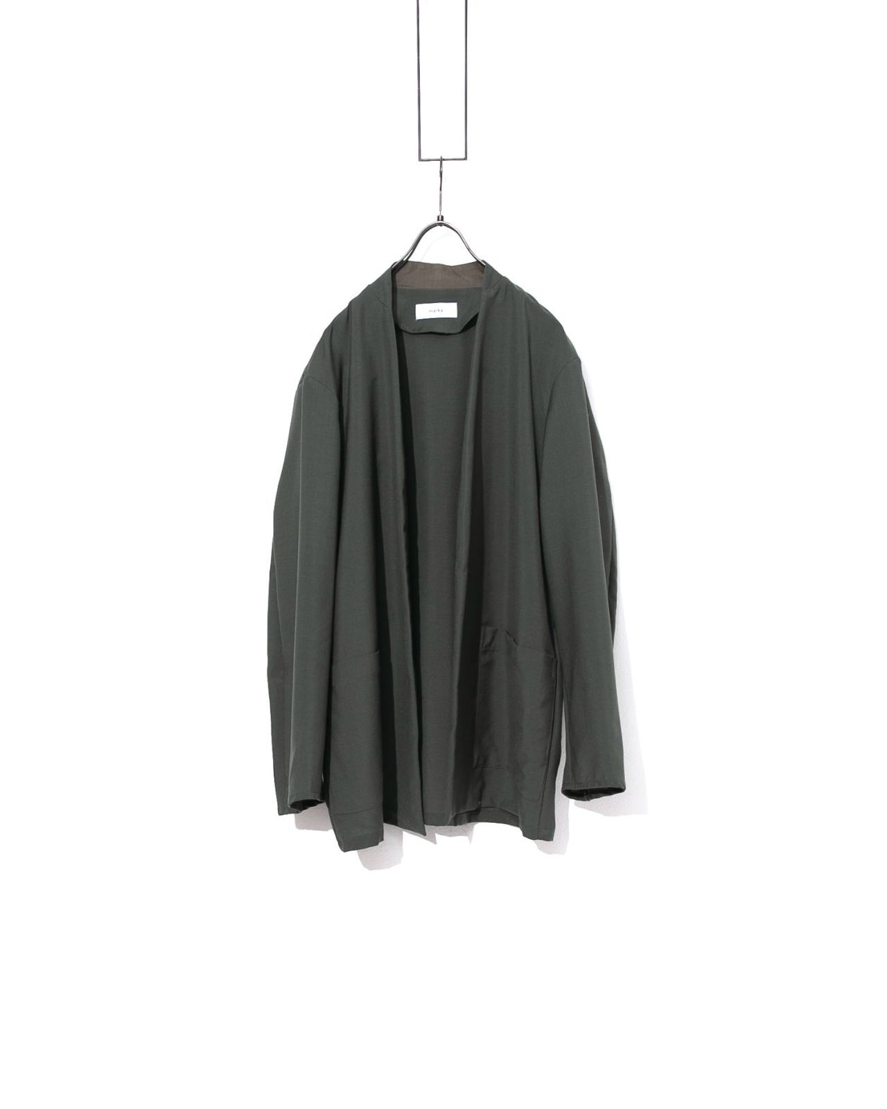 marka　マーカ　LAPELLESS SHIRT JACKET WOOL MOHAIR TROPICALノーカラージャケット　 M21A-06SH01C