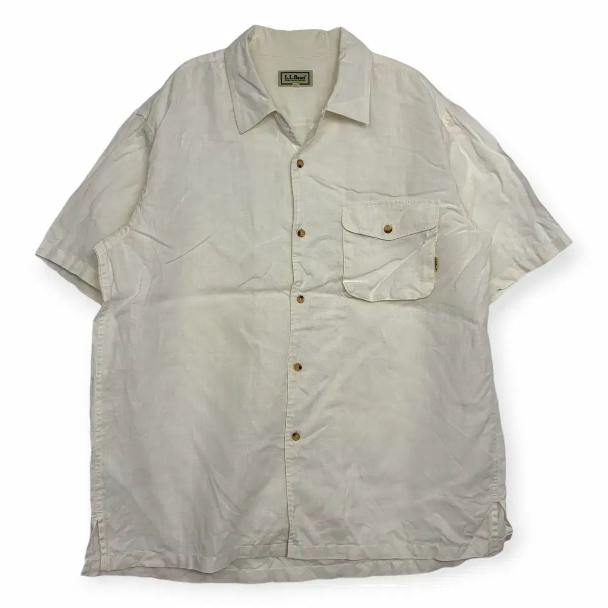L.L.Bean エルエルビーン リネン ポケット 半袖 シャツ