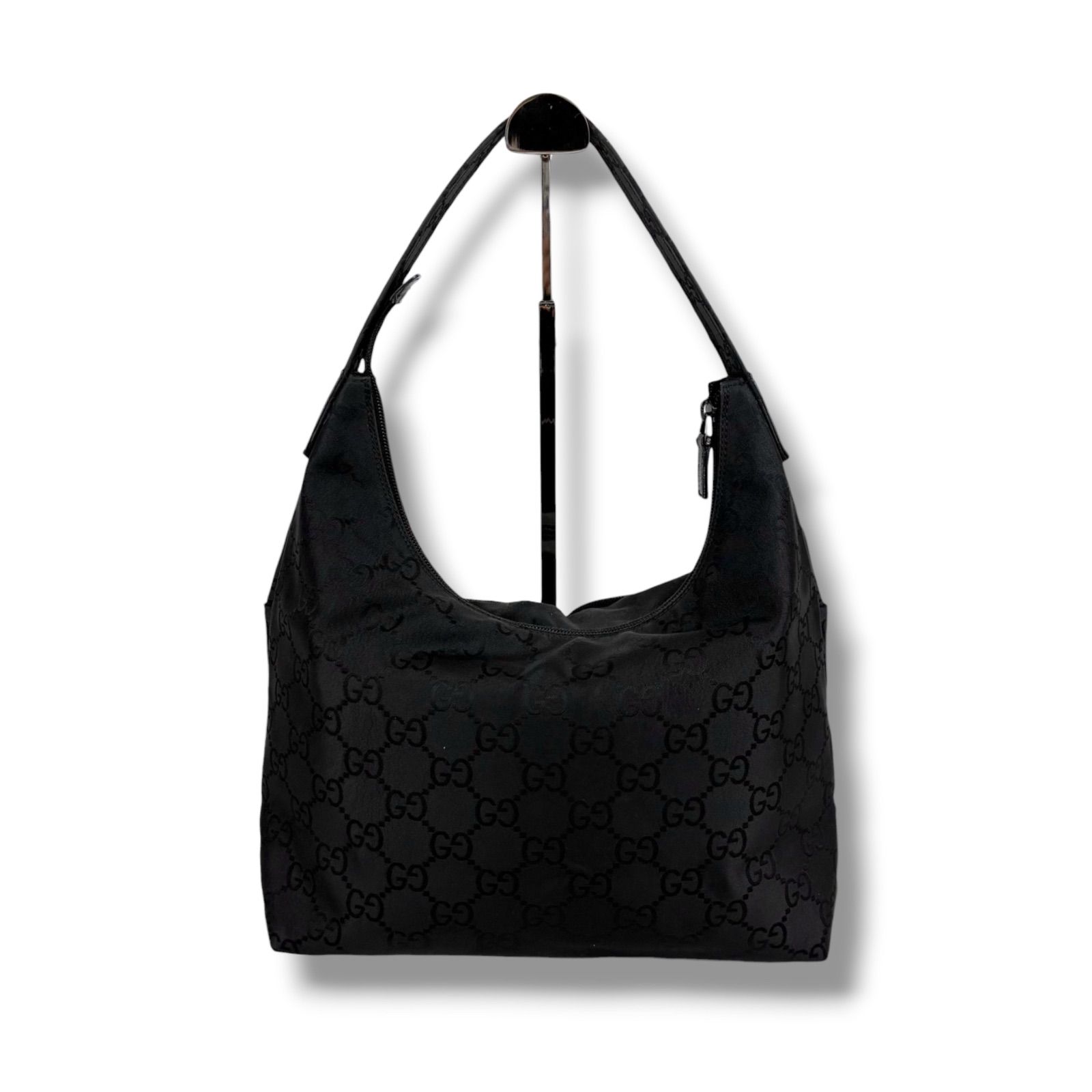 グッチ GUCCI Wポケット GGキャンバス ワンショルダーバッグ ブラック 