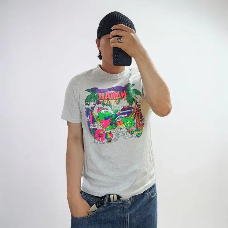 90S USA プリンティング 半袖T M M0460