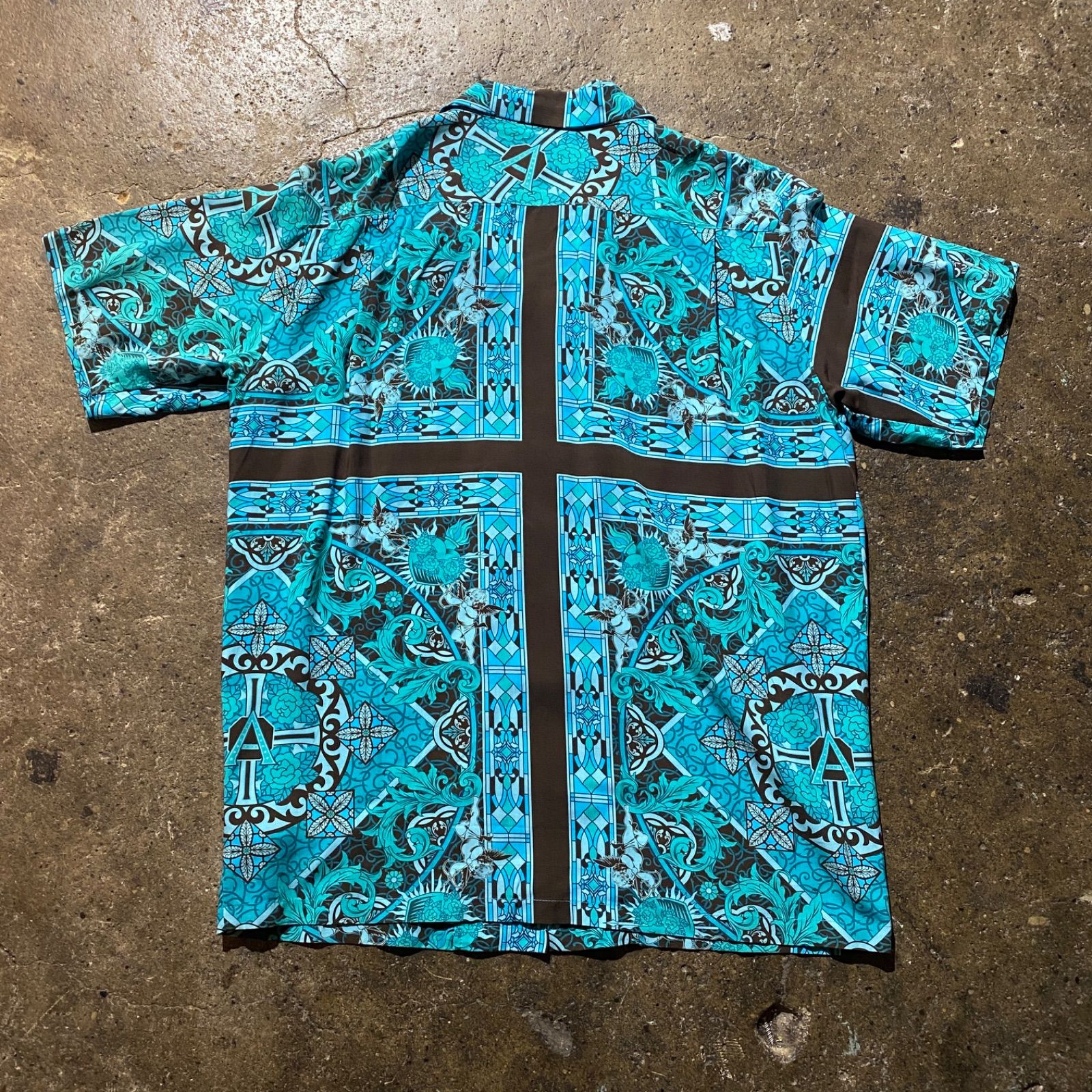 ALLY & DIA STAIND GLASS ALLOVER SHIRT sizeL アリーアンドダイア 総