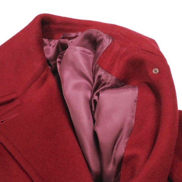 ALLEGE アレッジ 17AW 日本製 メルトンチェスターコート AF17W-CO01 2 ワインレッド ダブル アウター g26255