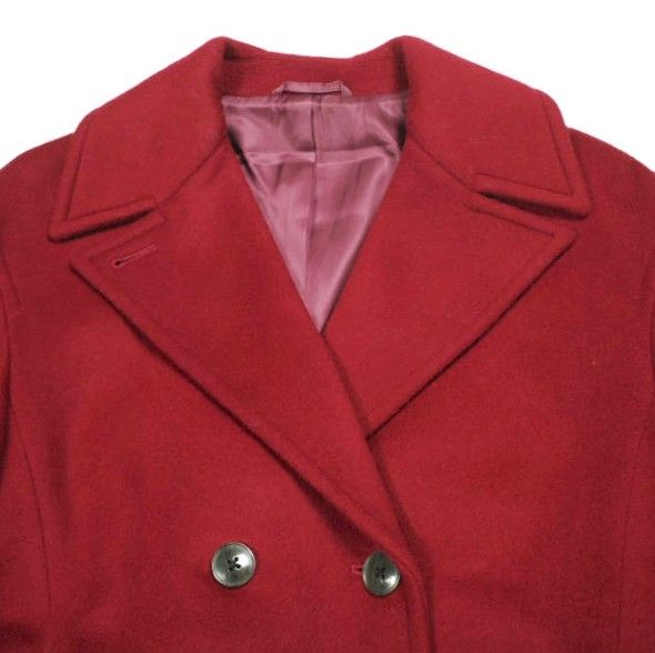 ALLEGE アレッジ 17AW 日本製 メルトンチェスターコート AF17W-CO01 2 ワインレッド ダブル アウター g26255