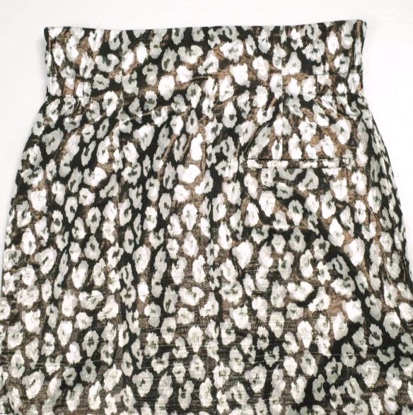 PHEENY フィーニー 日本製 Leopard Jacquared Font Zip Skirt
