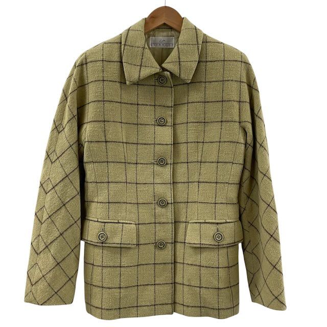 GIVENCHY チェック柄 ジャケット ジバンシィ GIVENCHY セットアップ ジャケット スカート ウール