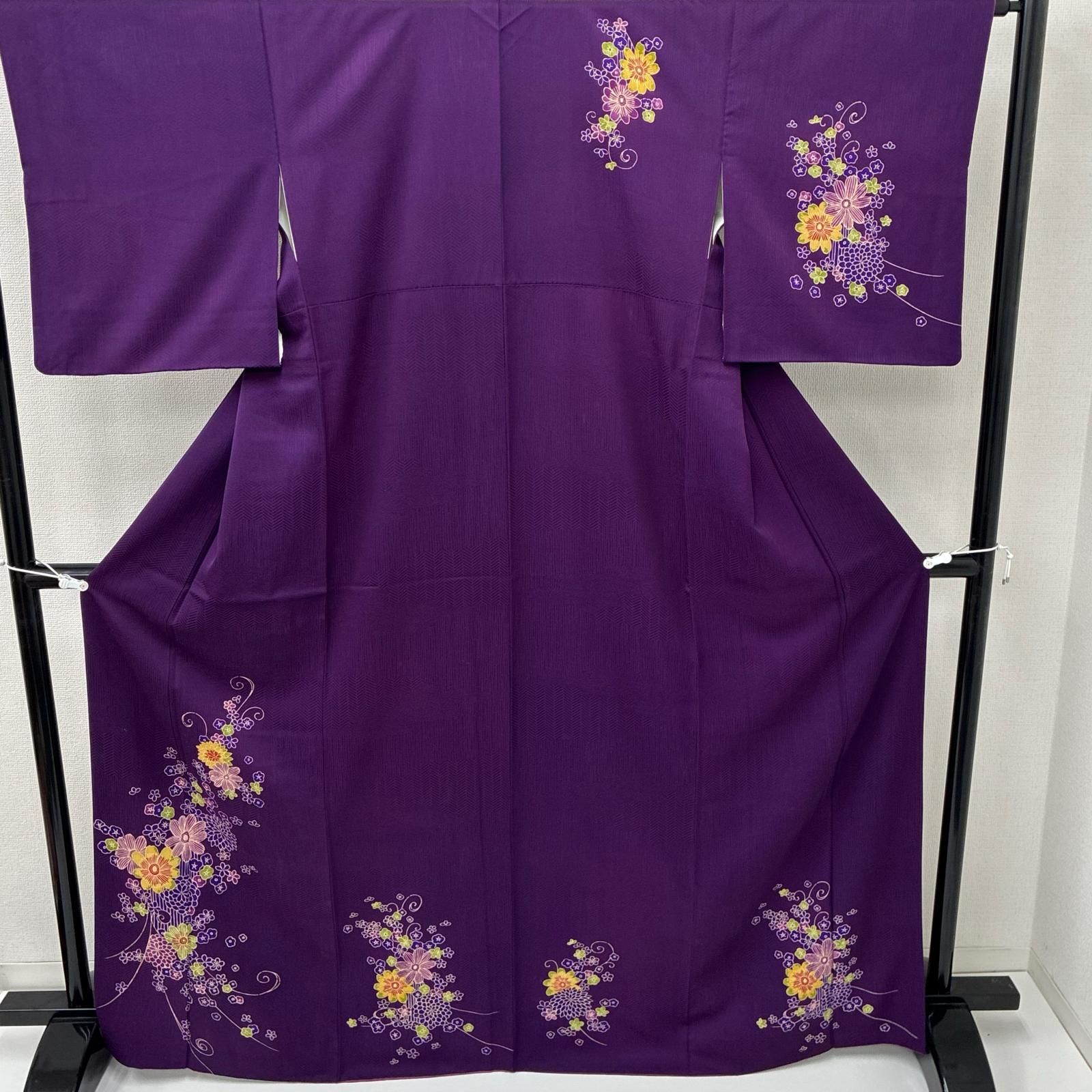 付下げ 素敵な花唐草の染め 紋無し 正絹 着物 MK-4073 - メルカリ