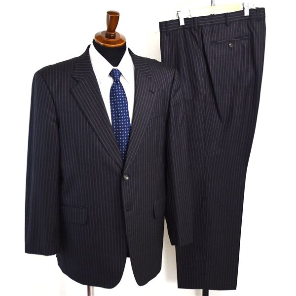 dunhill カシミヤ混 2つボタン シングルスーツ L AB7 ダークグレー 袖口4つ釦 開き見せ 9LF15642 合物 春秋 6XE003 【送料無料】【中古】【メンズビジネス】202604